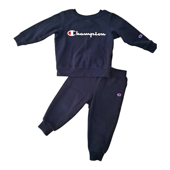 Champion 2 Piece Set For 2 years old boy Dark Blue Sweater and Pants. - Picture 1 of 6